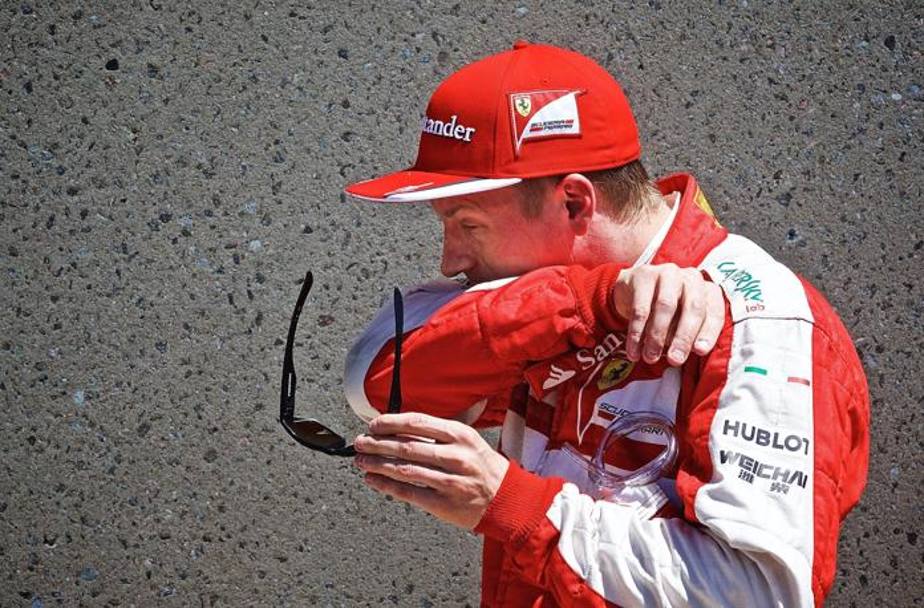 Gara deludente per Raikkonen: per la prima volta in stagione la Ferrari non sale sul podio. Epa